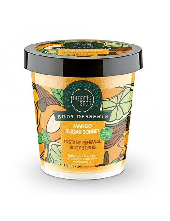 Natura Siberica Body Desserts Mango Sugar Sorbet Μάνγκο & Ζάχαρη Απολεπιστικό Σώματος Άμεσης Ανανέωσης, 450ml